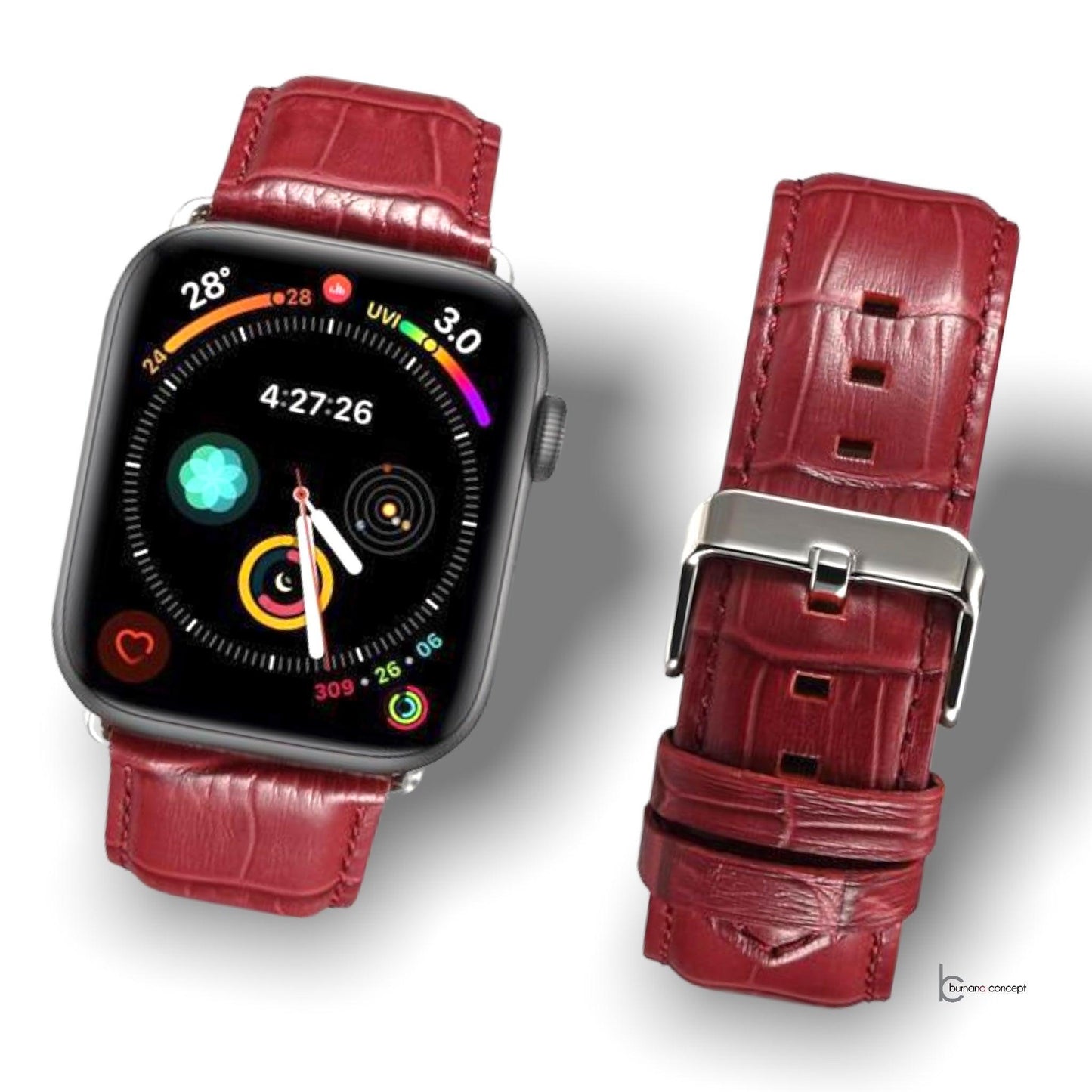 Helios Premium Soft Leather Band For Apple Watch (2 Colours) - Burnana Concept