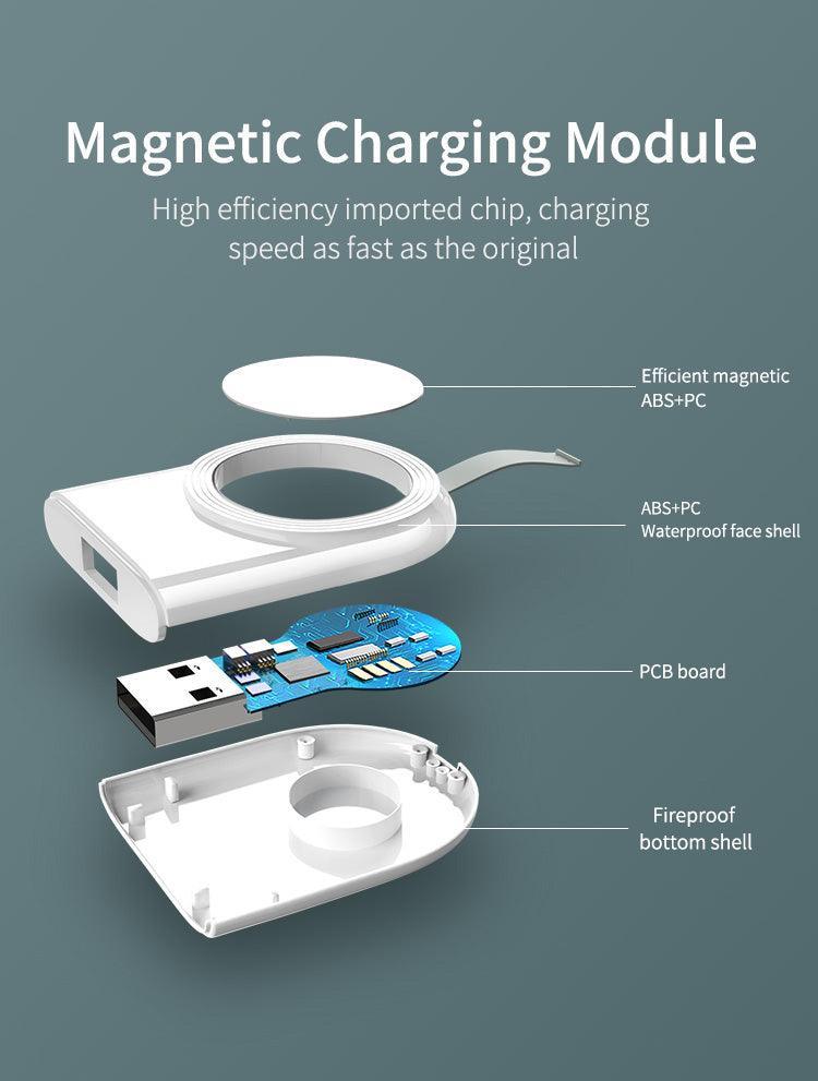 Portable USB Watch Charger Magnetic Wireless Charger For Apple Watch Series 7 6 SE 5 4 - Burnana Concept 