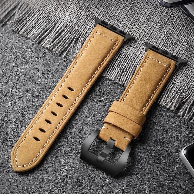 AKIRA Handmade Leather Band For Apple Watch Series - Burnana Concept 