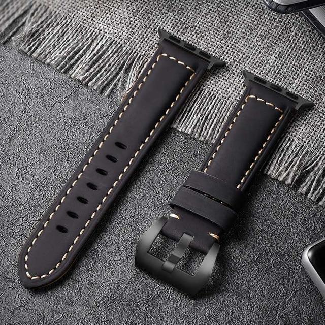 AKIRA Handmade Leather Band For Apple Watch Series - Burnana Concept 