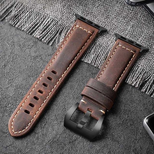 AKIRA Handmade Leather Band For Apple Watch Series - Burnana Concept 