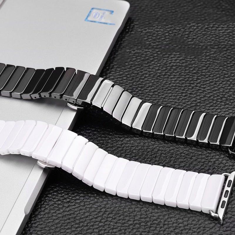 Helios Ceramic Band Compatible With Apple Watch (2 Colours) - Burnana Concept 