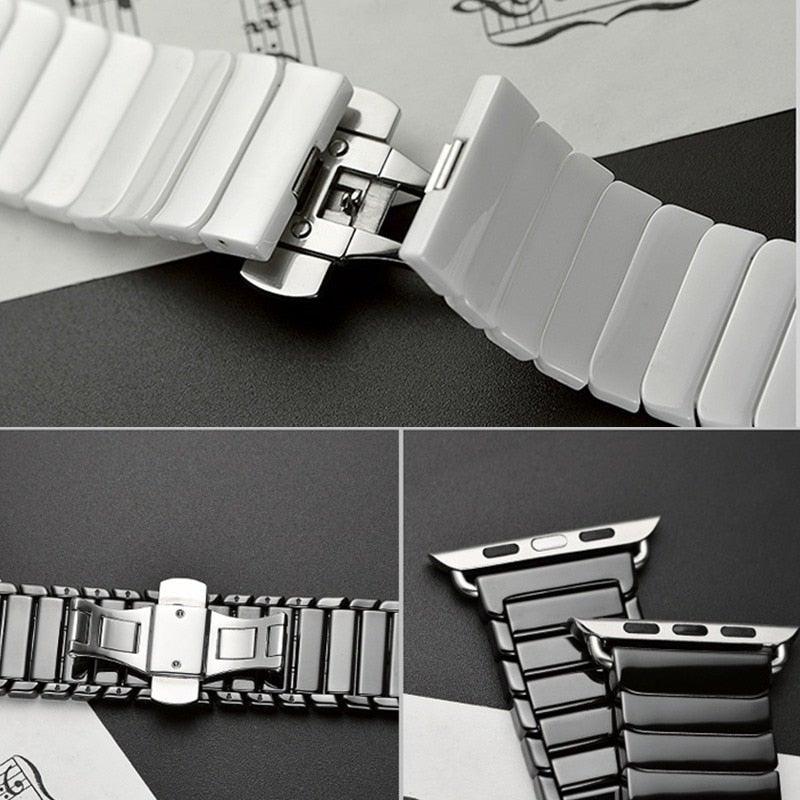 Helios Ceramic Band Compatible With Apple Watch (2 Colours) - Burnana Concept 